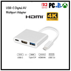 Multiport Adapter Type C To HDMI 4K +USB 3.0 +Type C (PORT)